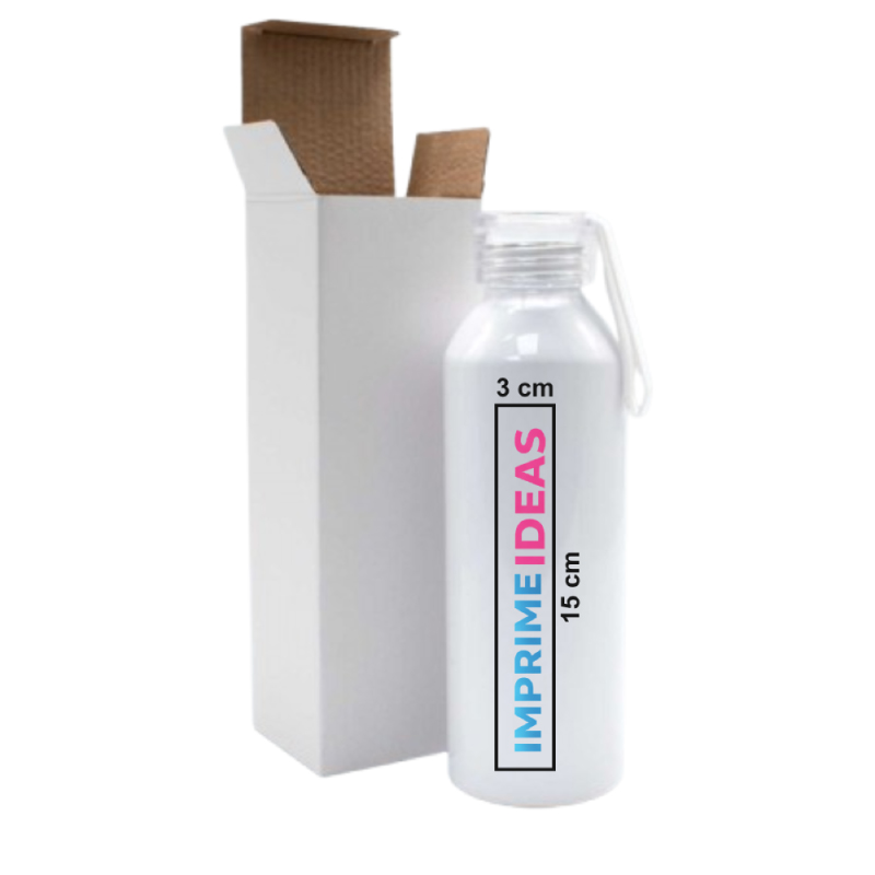 Botella personalizada de aluminio Blanca - Imprime ideas