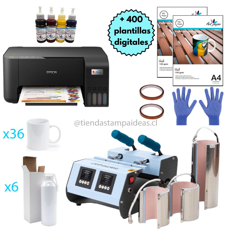 Kit de sublimación - Estampadora de tazones 3 en 1 Craft