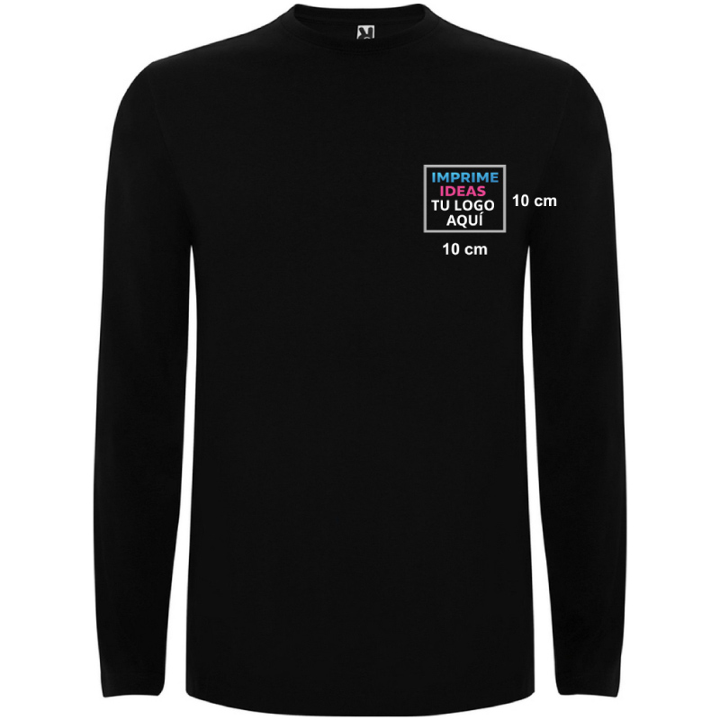 Polera Personaliza manga larga DTF Negra 10 - Imprimeideas