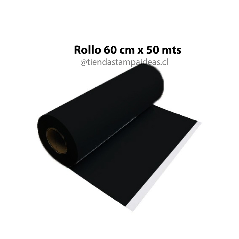 Rollo vinilo textil PU – Negro 61 cm x 50 mts
