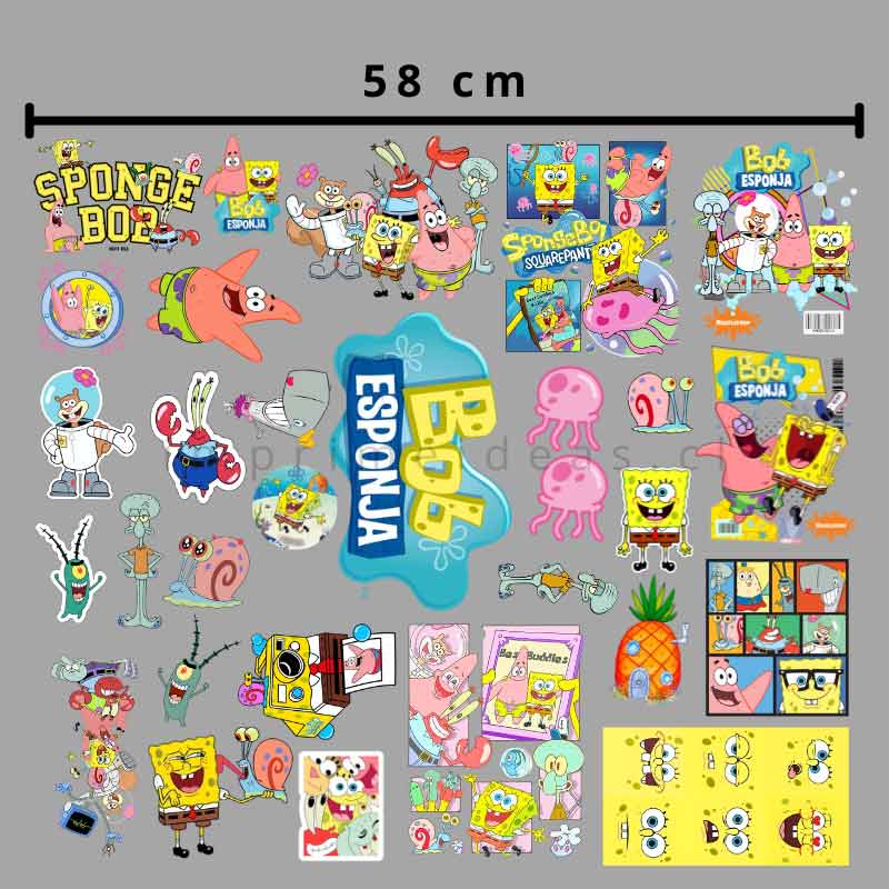 Lienzo dtf textil Bob esponja medio metro Imprime ideas Tienda Stampaideas
