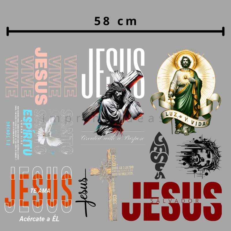 Lienzo Jesús 58 cm Medio Metro Imprime ideas Tienda Stampaideas